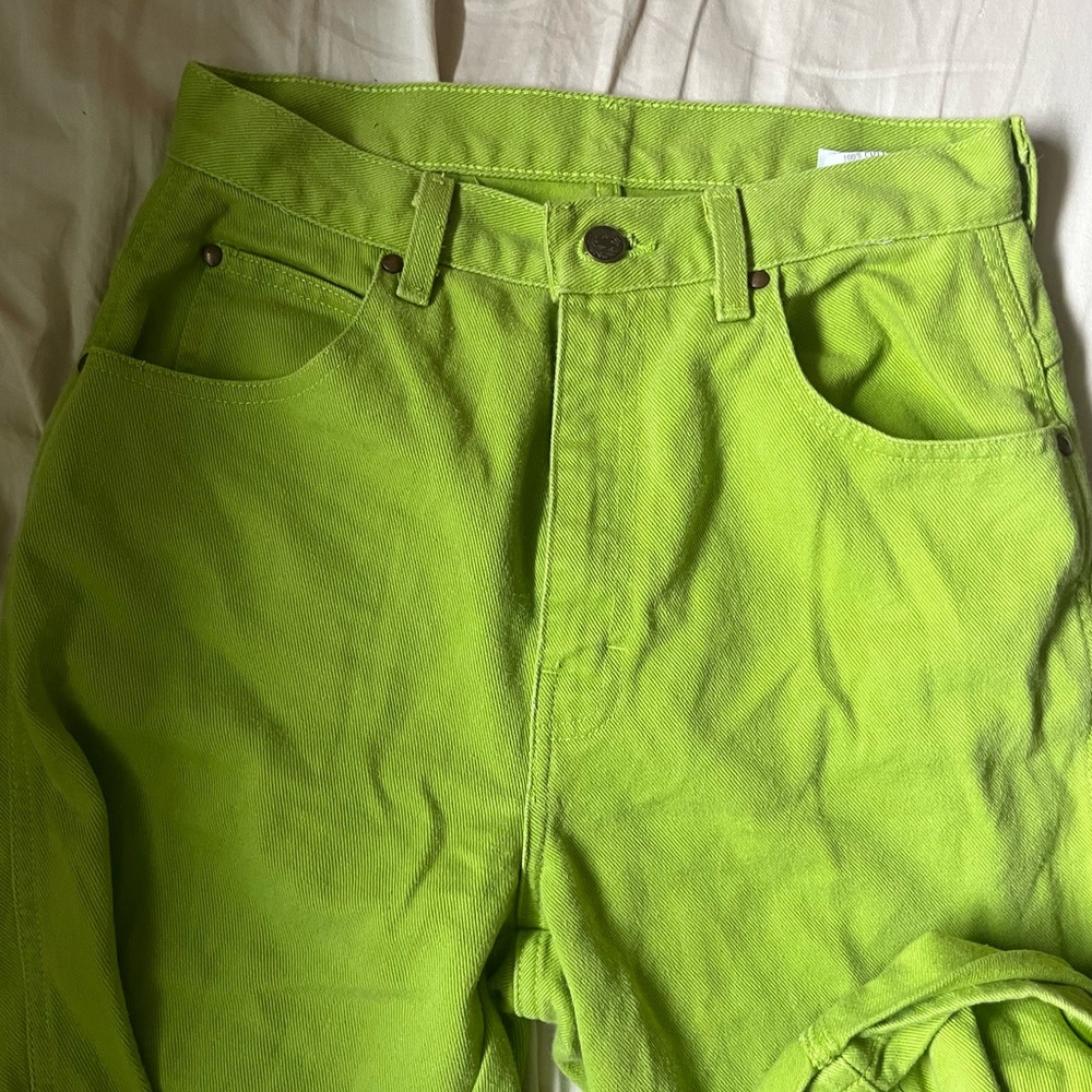 Lime green jeans straight leg!